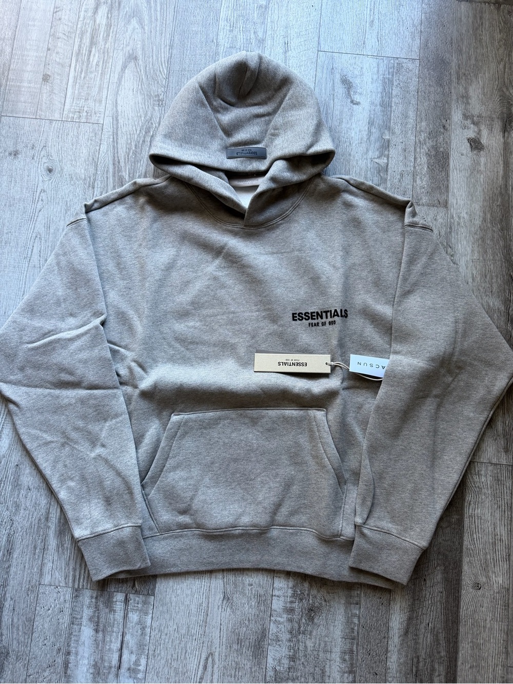 Essentials Men’s Light Grey Logo Pullover Hoodie